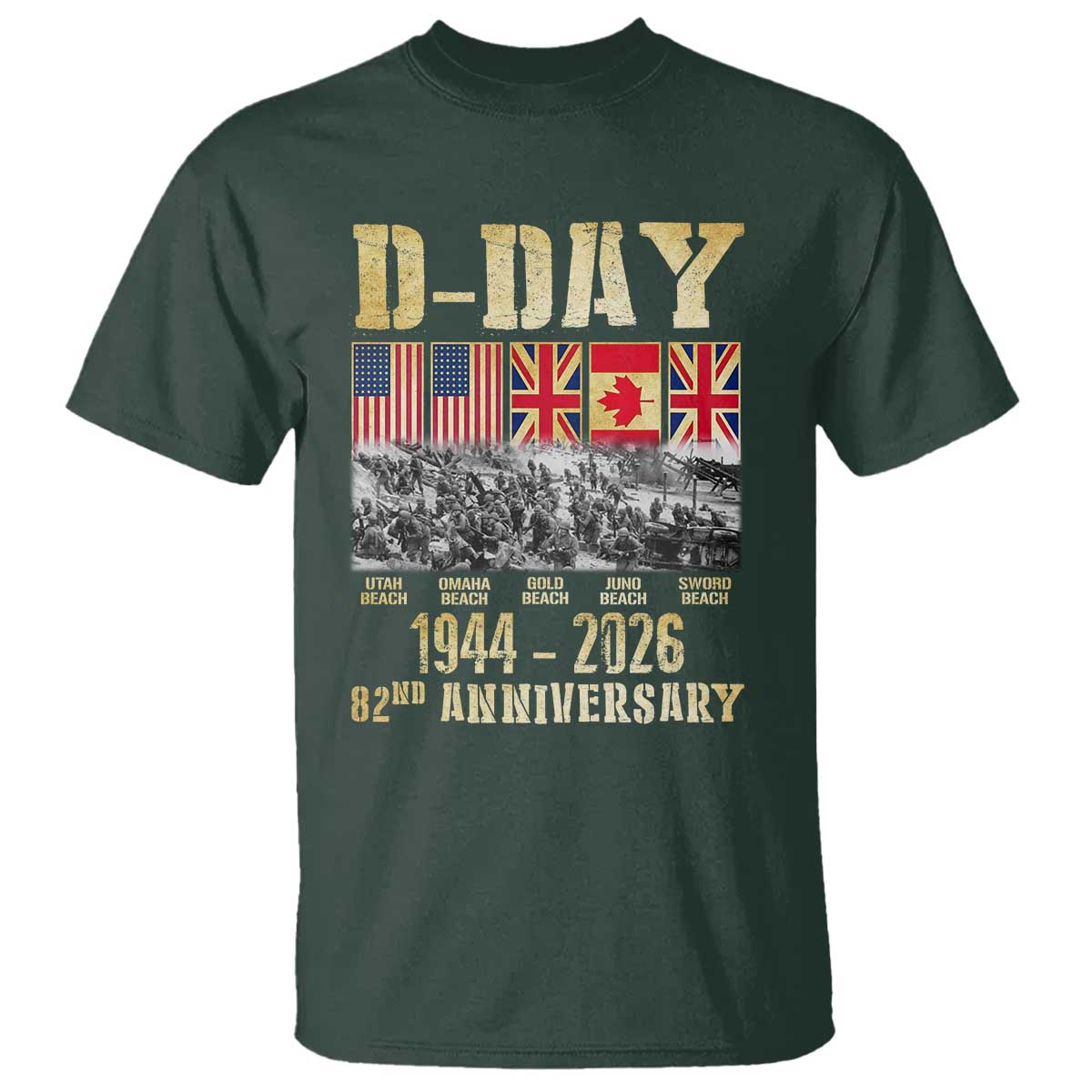 D Day 82nd Anniversary Honor History Normandy WWII T Shirt