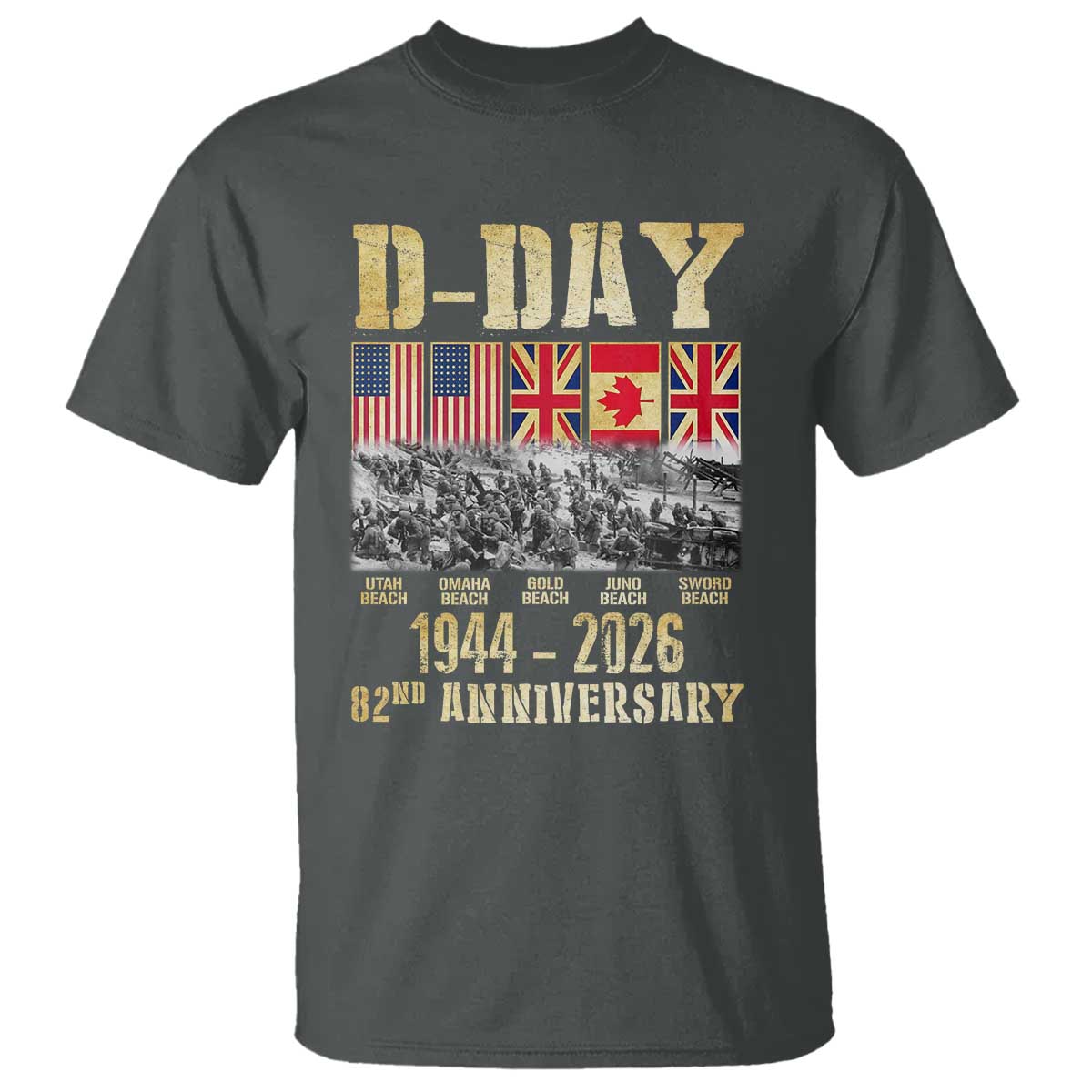 D Day 82nd Anniversary Honor History Normandy WWII T Shirt