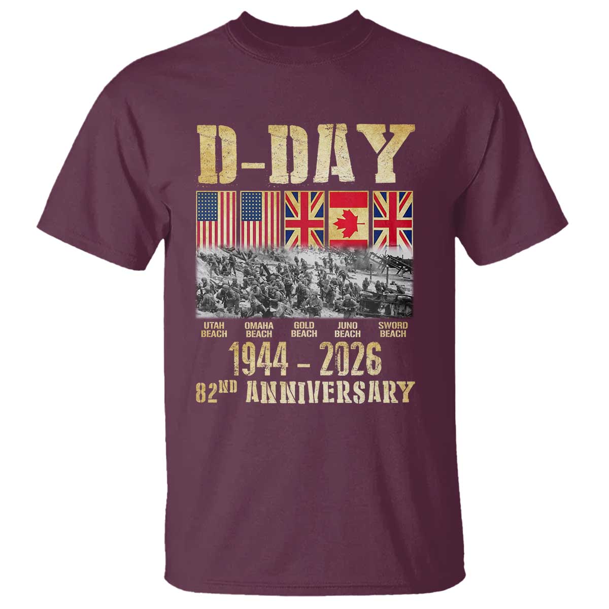 D Day 82nd Anniversary Honor History Normandy WWII T Shirt
