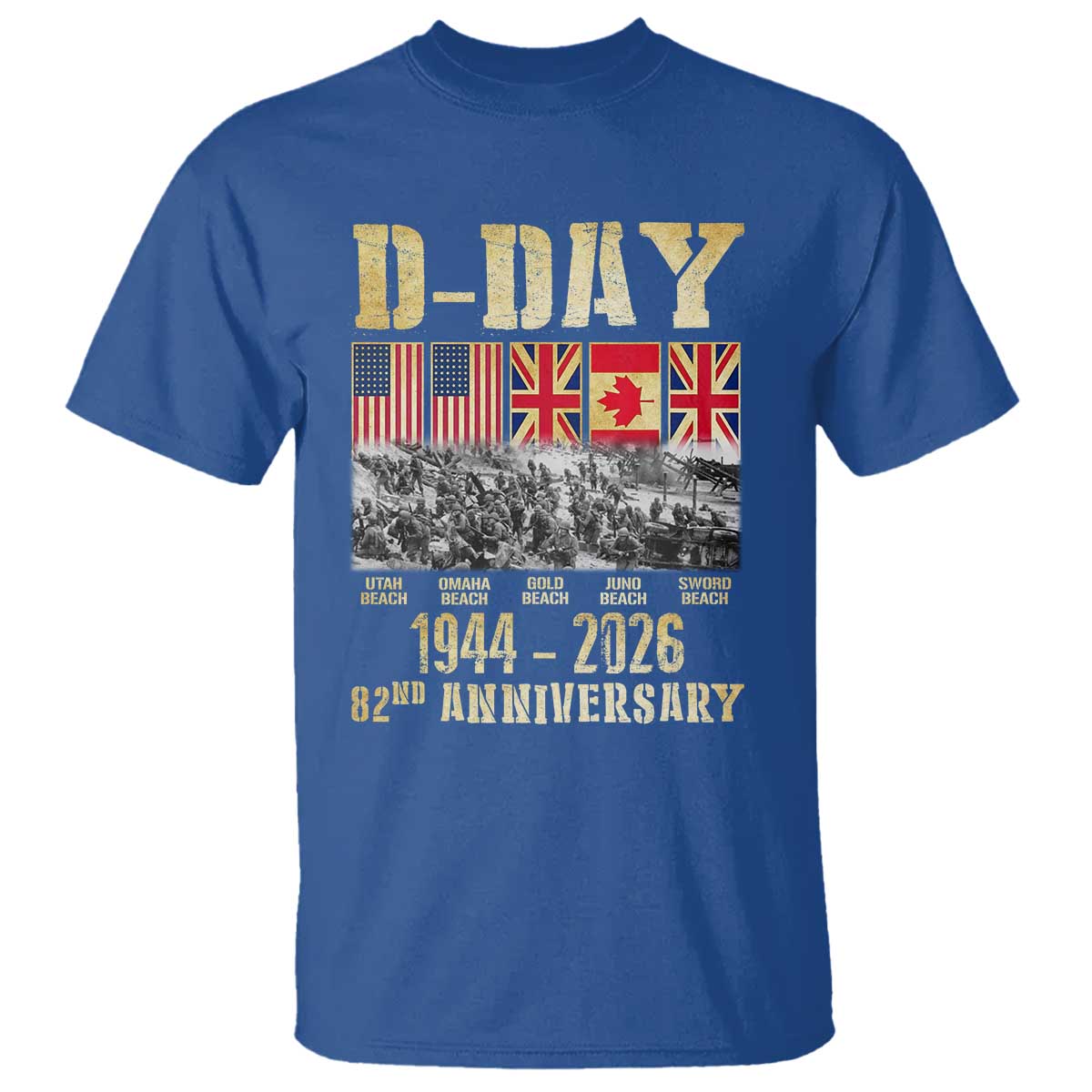 D Day 82nd Anniversary Honor History Normandy WWII T Shirt