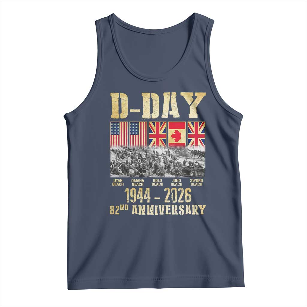 D Day 82nd Anniversary Honor History Normandy WWII Tank Top