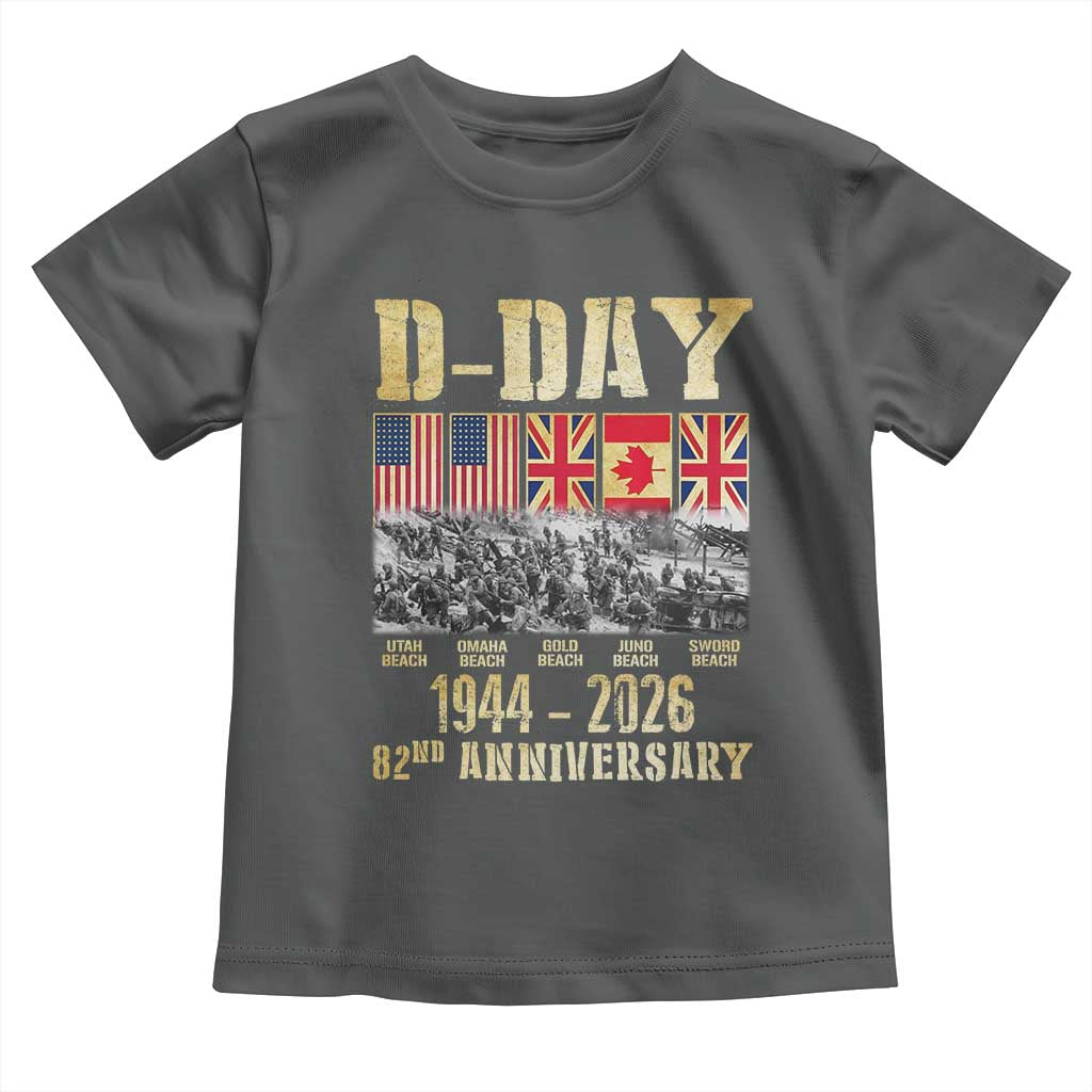 D Day 82nd Anniversary Honor History Normandy WWII Toddler T Shirt