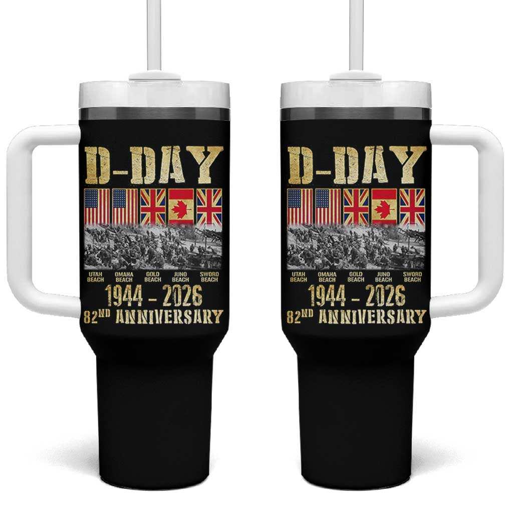 D Day 82nd Anniversary Honor History Normandy WWII Tumbler With Handle