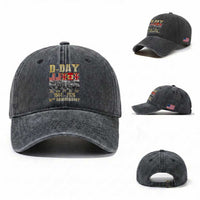 D Day 82nd Anniversary Honor History Normandy WWII Washed Cotton Baseball Cap