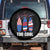 Surfing Lover Spare Tire Cover Surfboard 4th Of July Patriotic USA Flag Fireworks
