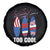 Surfing Lover Spare Tire Cover Surfboard 4th Of July Patriotic USA Flag Fireworks