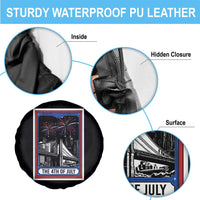 The 4th Of July Spare Tire Cover Vintage Tarot Card Dark Magic USA Fireworks