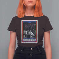 The 4th Of July T Shirt For Women Vintage Tarot Card Dark Magic USA Fireworks - Wonder Print Shop