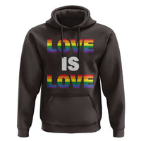 LGBTQ Hoodie Love Is Love Rainbow Gay Pride Queer - Wonder Print Shop