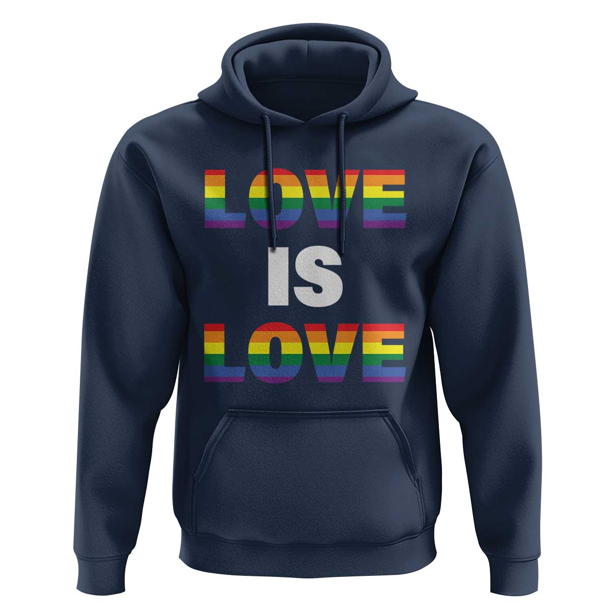 LGBTQ Hoodie Love Is Love Rainbow Gay Pride Queer - Wonder Print Shop