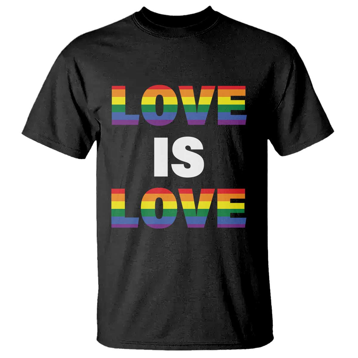 LGBTQ T Shirt Love Is Love Rainbow Gay Pride Queer - Wonder Print Shop