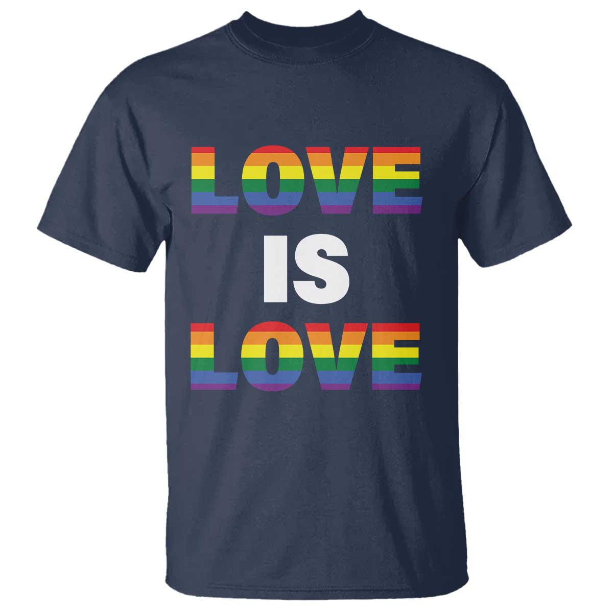 LGBTQ T Shirt Love Is Love Rainbow Gay Pride Queer - Wonder Print Shop