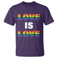 LGBTQ T Shirt Love Is Love Rainbow Gay Pride Queer - Wonder Print Shop