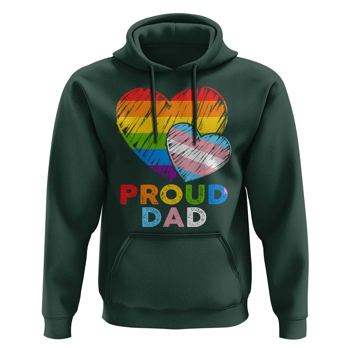 Funny Proud Dad LGBTQ Hoodie LGBT Transgender Flag Heart Fathers Day