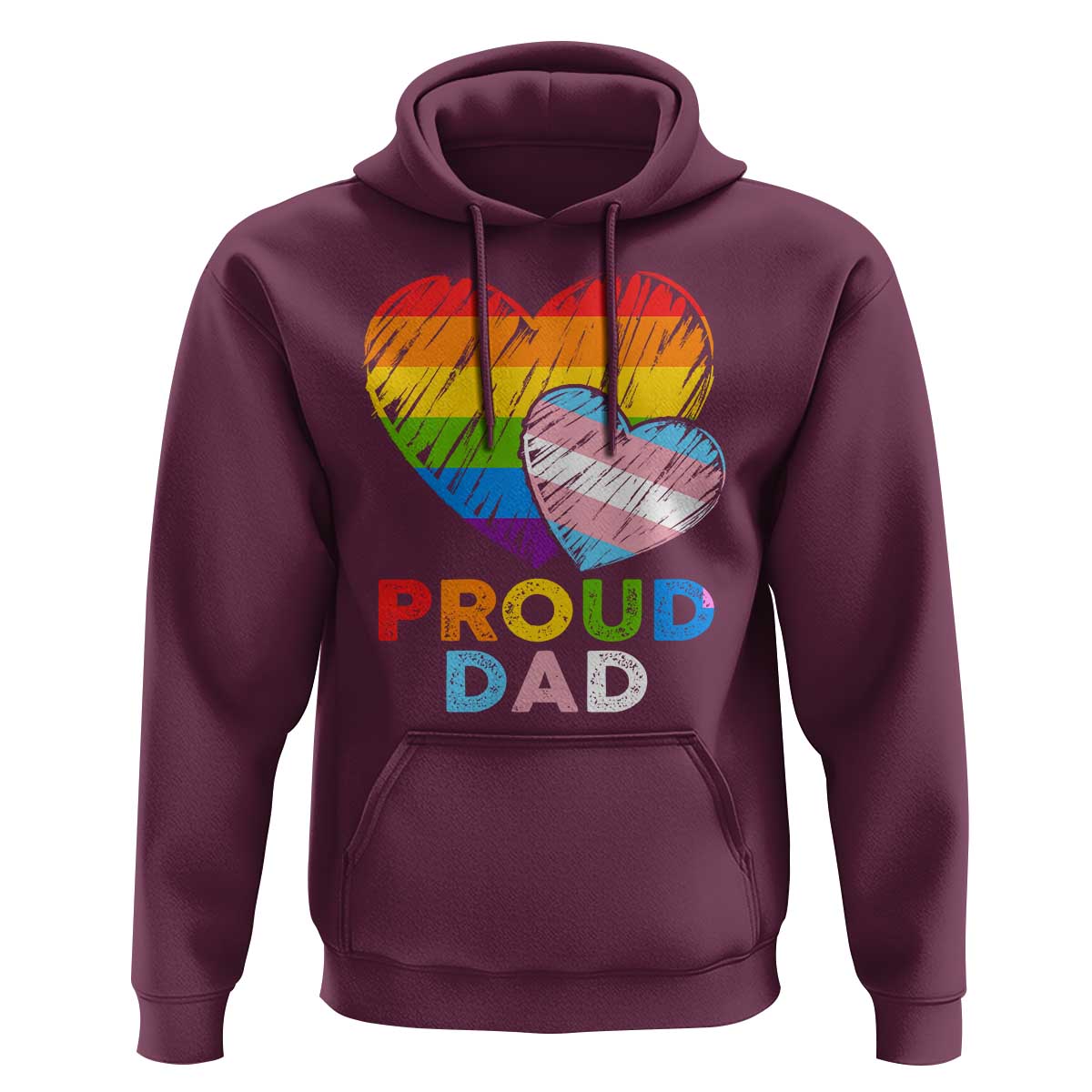 Funny Proud Dad LGBTQ Hoodie LGBT Transgender Flag Heart Fathers Day