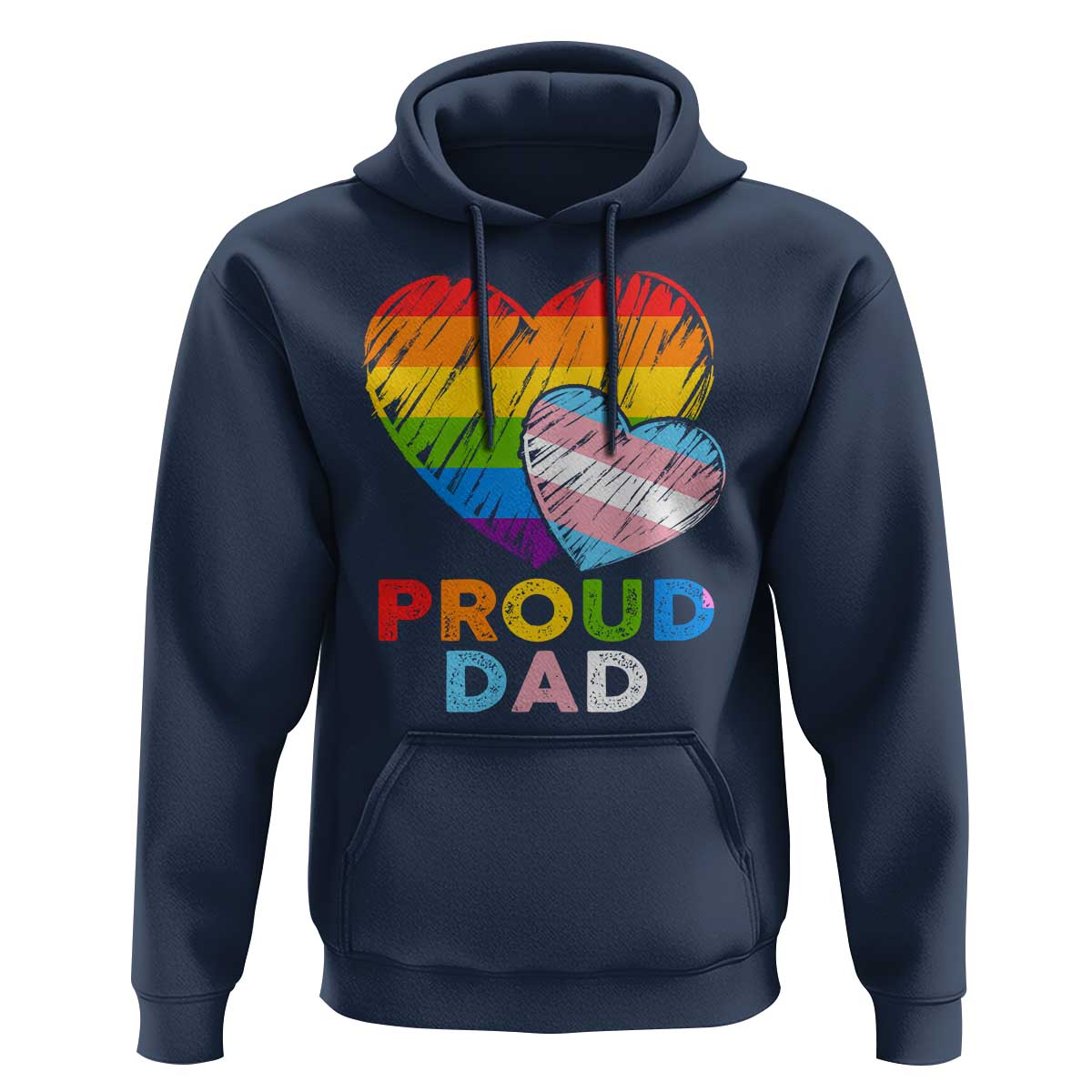 Funny Proud Dad LGBTQ Hoodie LGBT Transgender Flag Heart Fathers Day