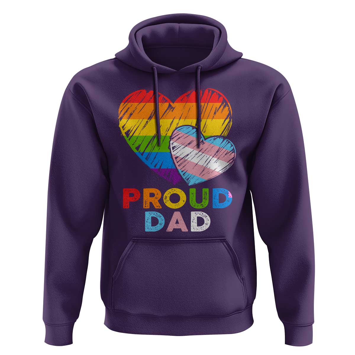 Funny Proud Dad LGBTQ Hoodie LGBT Transgender Flag Heart Fathers Day