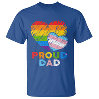 Funny Proud Dad LGBTQ T Shirt LGBT Transgender Flag Heart Fathers Day