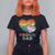 Funny Proud Dad LGBTQ T Shirt For Women LGBT Transgender Flag Heart Fathers Day