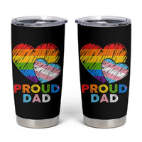 Funny Proud Dad LGBTQ Tumbler Cup LGBT Transgender Flag Heart Fathers Day
