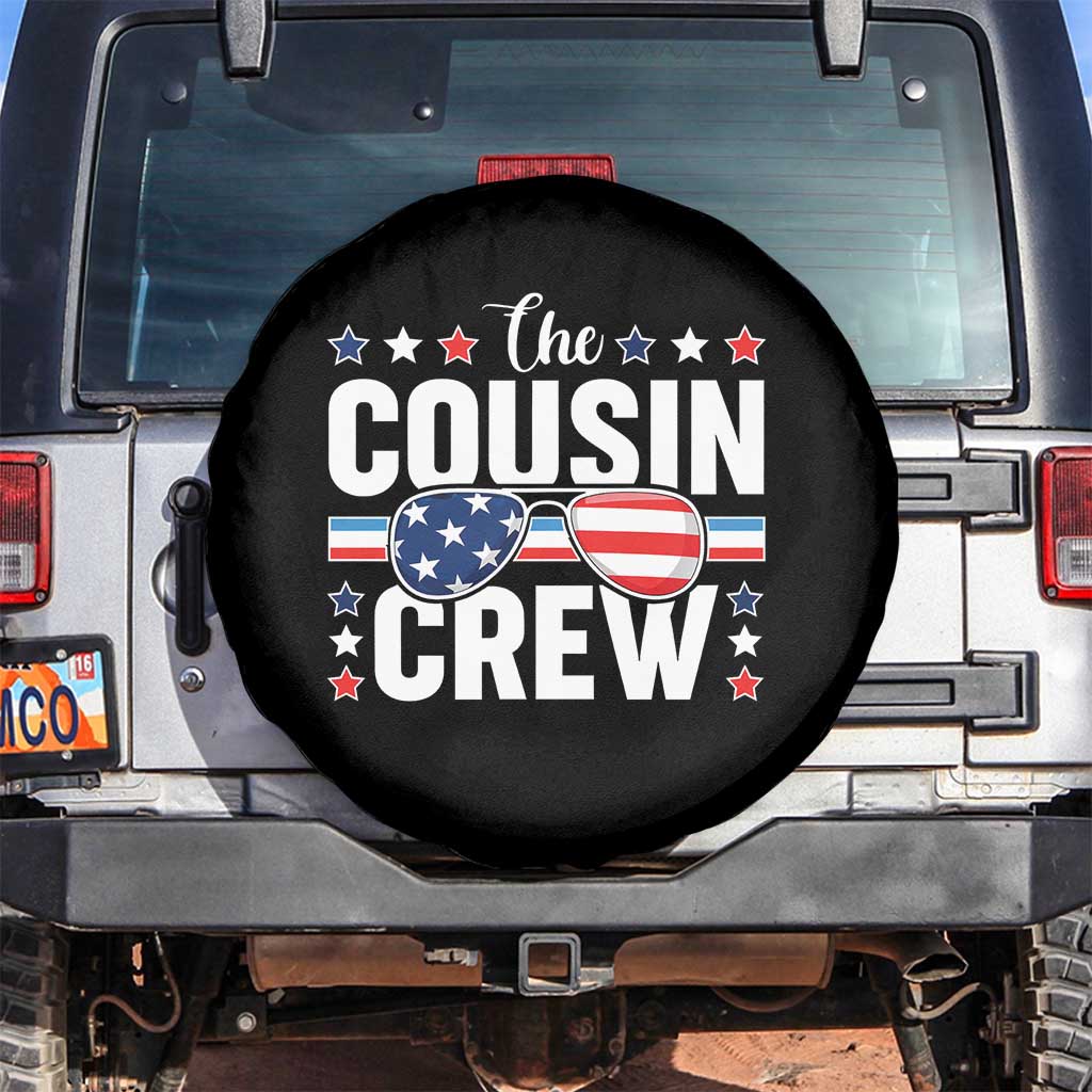 Funny The Cousin Crew 4th Of July Spare Tire Cover Patriotic American Family Matching - Wonder Print Shop