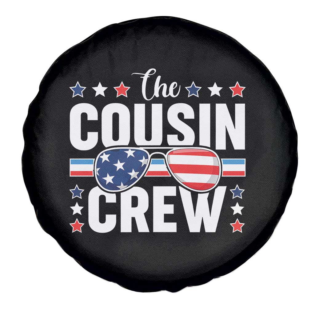 Funny The Cousin Crew 4th Of July Spare Tire Cover Patriotic American Family Matching - Wonder Print Shop