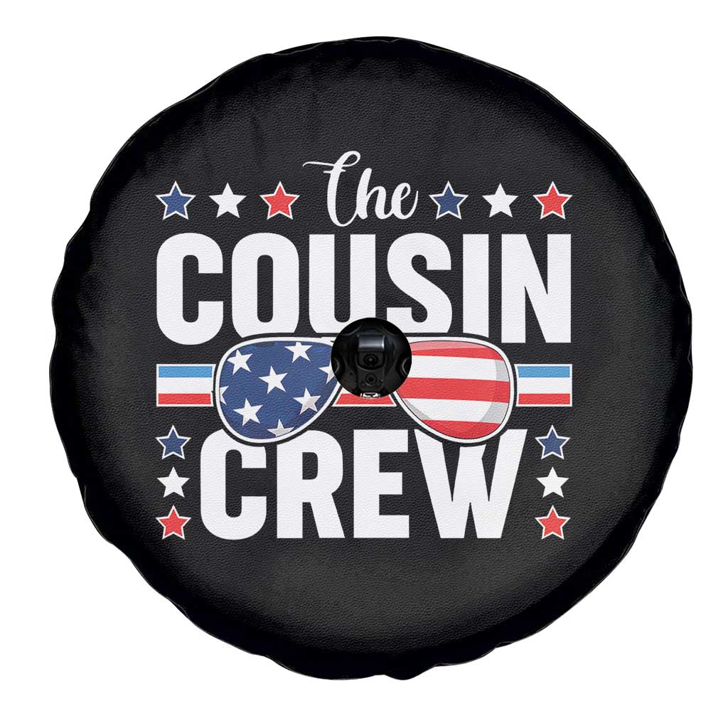 Funny The Cousin Crew 4th Of July Spare Tire Cover Patriotic American Family Matching - Wonder Print Shop