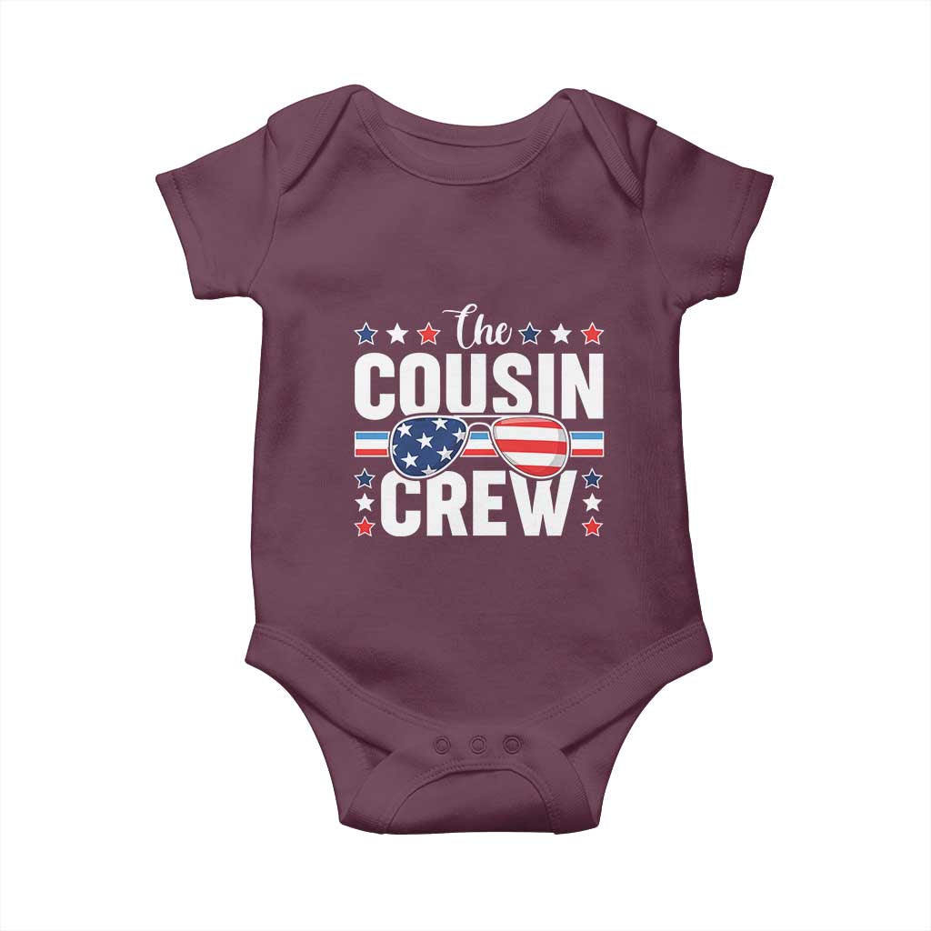 Funny The Cousin Crew 4th Of July Baby Onesie Patriotic American Family Matching - Wonder Print Shop