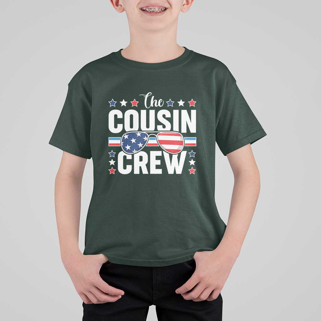 Funny The Cousin Crew 4th Of July T Shirt For Kid Patriotic American Family Matching - Wonder Print Shop