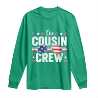 Funny The Cousin Crew 4th Of July Long Sleeve Shirt Patriotic American Family Matching - Wonder Print Shop