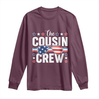 Funny The Cousin Crew 4th Of July Long Sleeve Shirt Patriotic American Family Matching - Wonder Print Shop