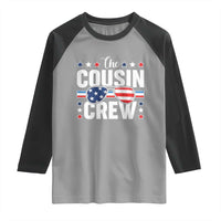 Funny The Cousin Crew 4th Of July Raglan Shirt Patriotic American Family Matching - Wonder Print Shop
