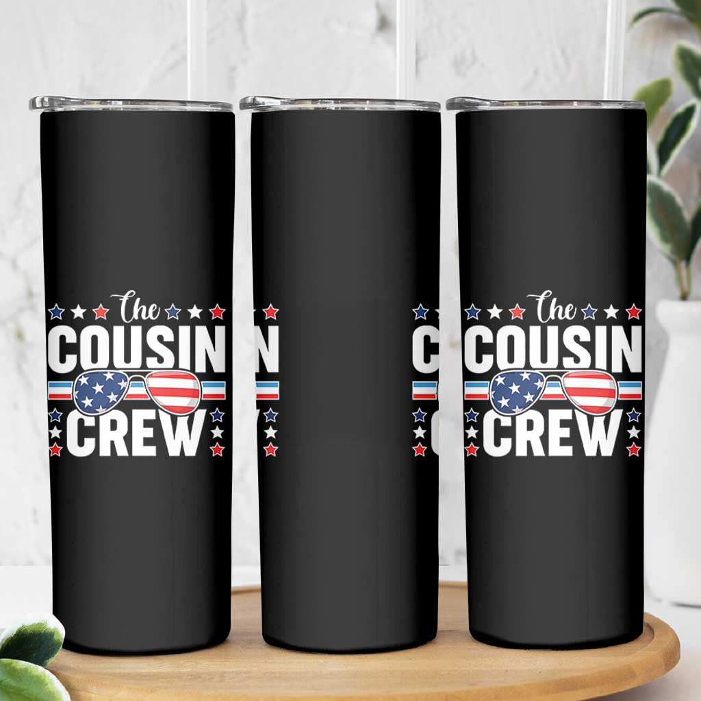 Funny The Cousin Crew 4th Of July Skinny Tumbler Patriotic American Family Matching - Wonder Print Shop