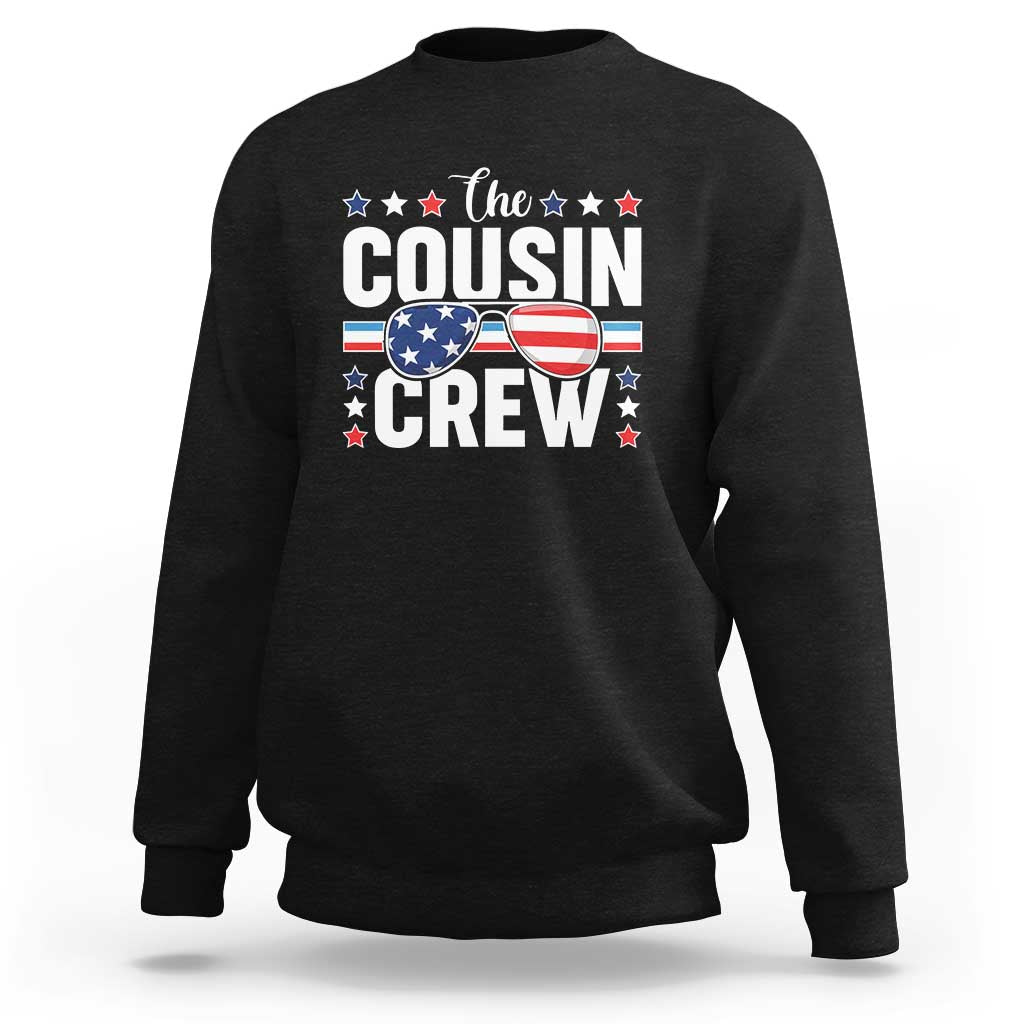 Funny The Cousin Crew 4th Of July Sweatshirt Patriotic American Family Matching - Wonder Print Shop