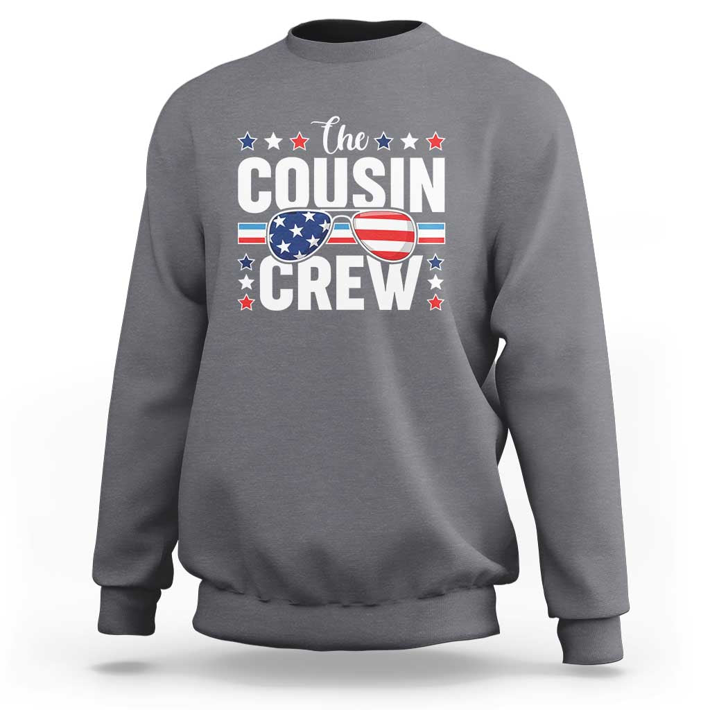 Funny The Cousin Crew 4th Of July Sweatshirt Patriotic American Family Matching - Wonder Print Shop