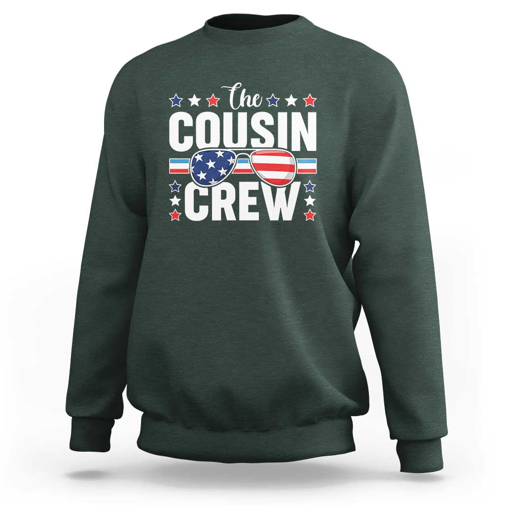 Funny The Cousin Crew 4th Of July Sweatshirt Patriotic American Family Matching - Wonder Print Shop