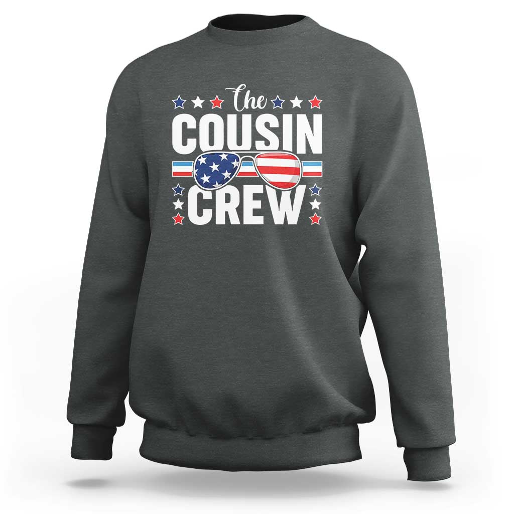 Funny The Cousin Crew 4th Of July Sweatshirt Patriotic American Family Matching - Wonder Print Shop
