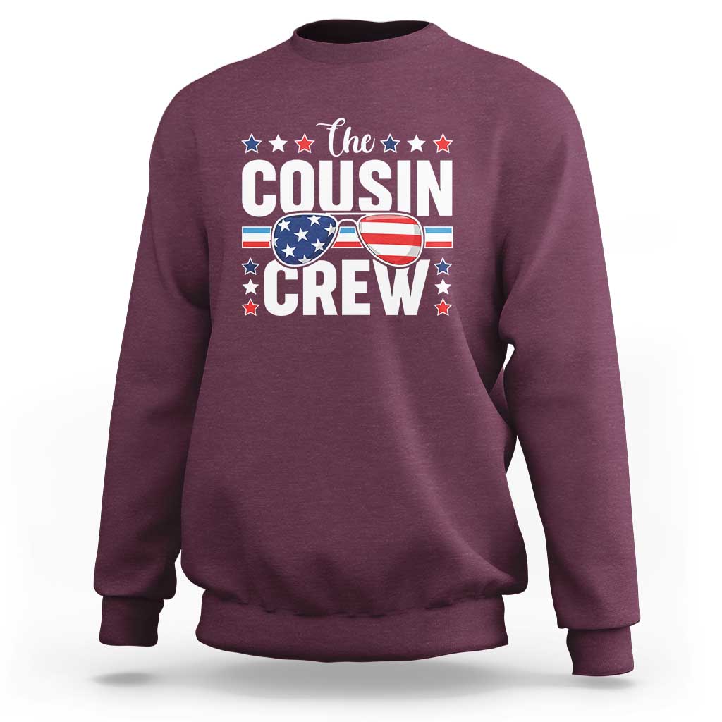 Funny The Cousin Crew 4th Of July Sweatshirt Patriotic American Family Matching - Wonder Print Shop