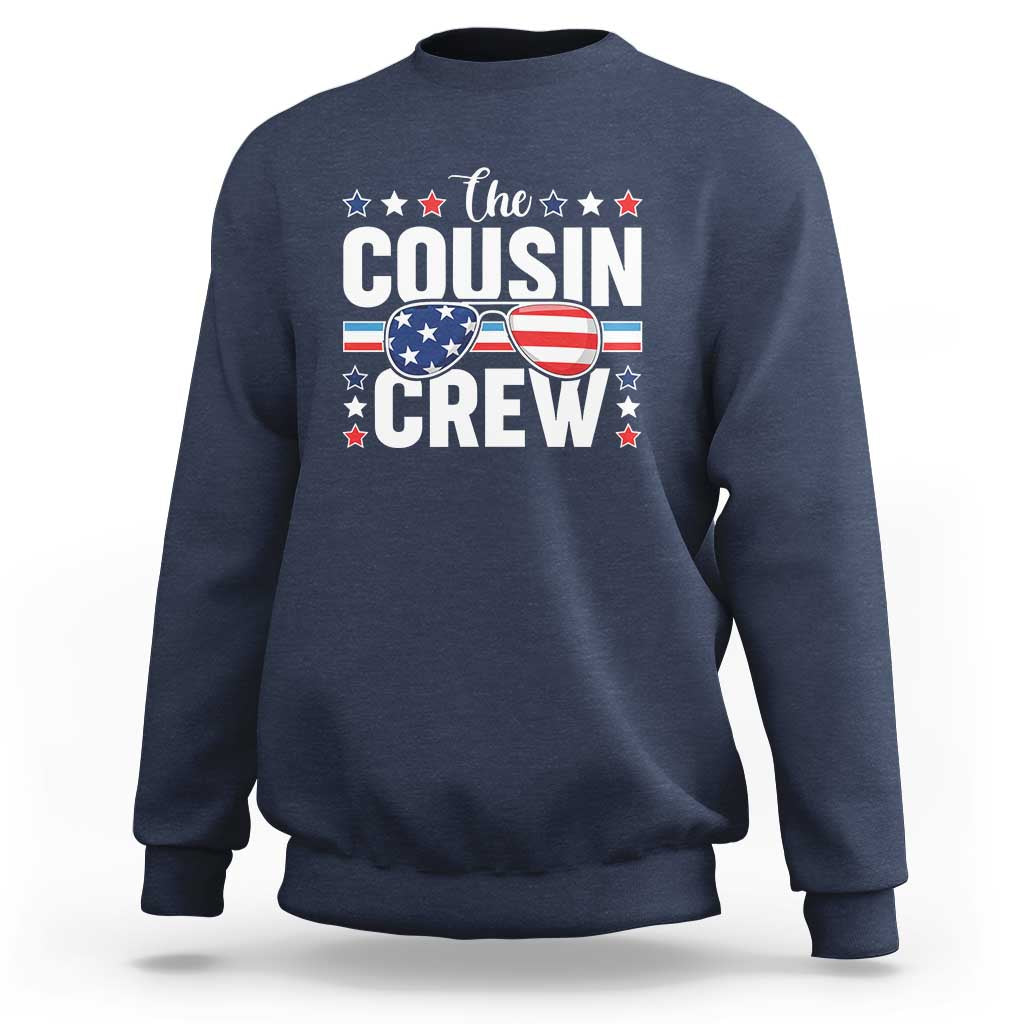 Funny The Cousin Crew 4th Of July Sweatshirt Patriotic American Family Matching - Wonder Print Shop