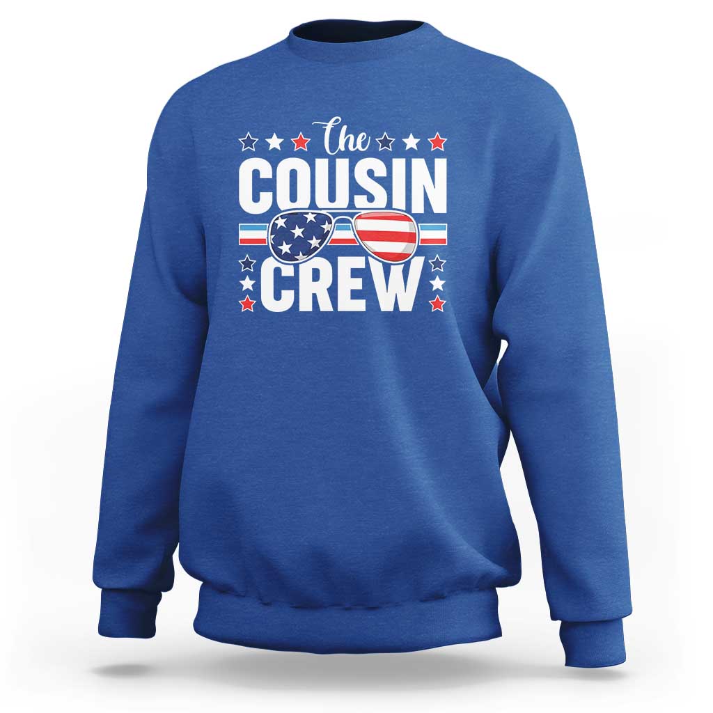Funny The Cousin Crew 4th Of July Sweatshirt Patriotic American Family Matching - Wonder Print Shop