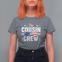 Funny The Cousin Crew 4th Of July T Shirt For Women Patriotic American Family Matching - Wonder Print Shop