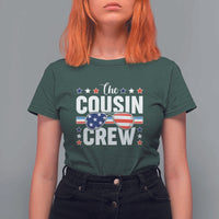 Funny The Cousin Crew 4th Of July T Shirt For Women Patriotic American Family Matching - Wonder Print Shop