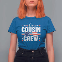 Funny The Cousin Crew 4th Of July T Shirt For Women Patriotic American Family Matching - Wonder Print Shop