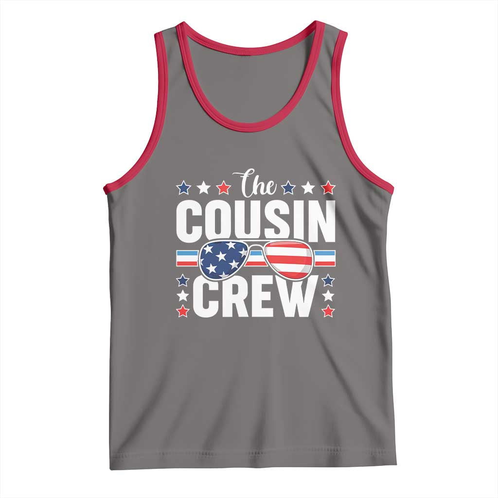 Funny The Cousin Crew 4th Of July Tank Top Patriotic American Family Matching - Wonder Print Shop