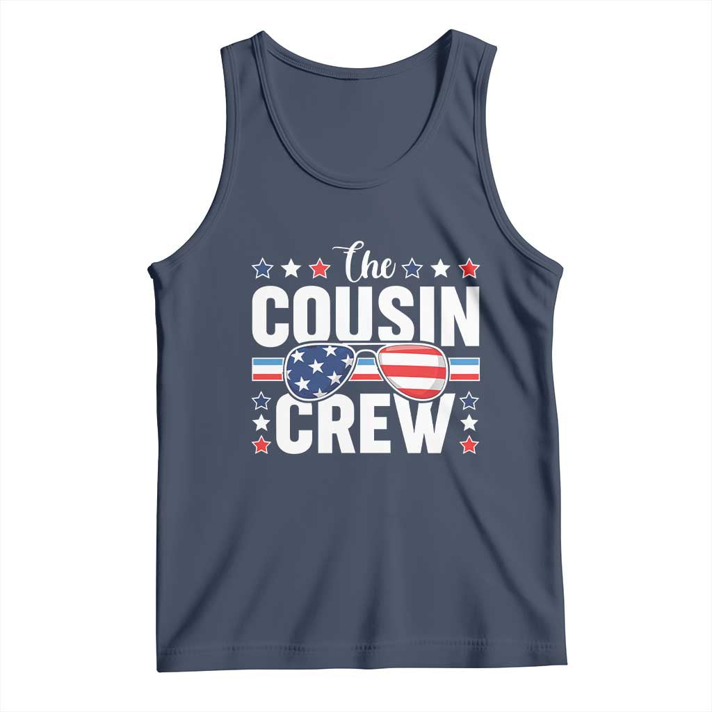 Funny The Cousin Crew 4th Of July Tank Top Patriotic American Family Matching - Wonder Print Shop