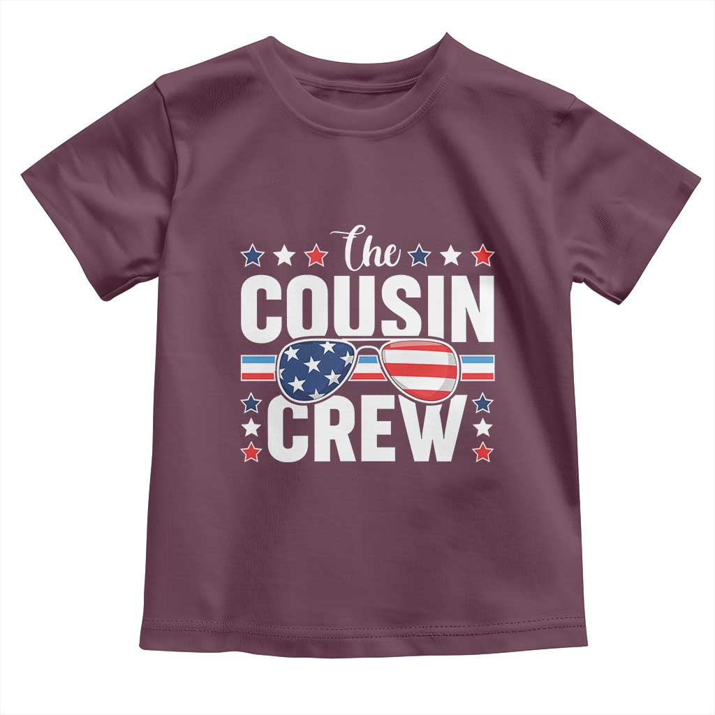 Funny The Cousin Crew 4th Of July Toddler T Shirt Patriotic American Family Matching - Wonder Print Shop