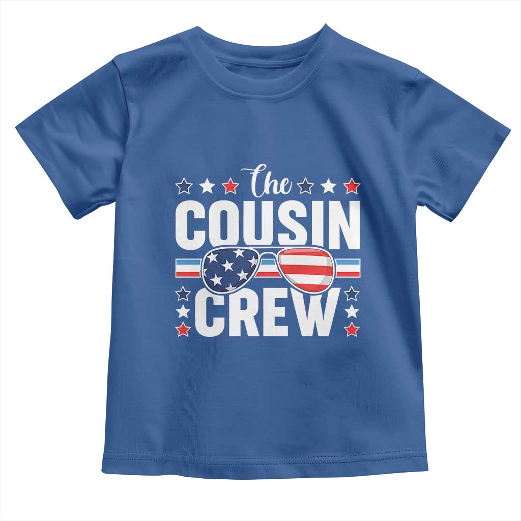 Funny The Cousin Crew 4th Of July Toddler T Shirt Patriotic American Family Matching - Wonder Print Shop