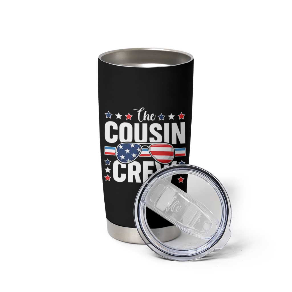 Funny The Cousin Crew 4th Of July Tumbler Cup Patriotic American Family Matching - Wonder Print Shop