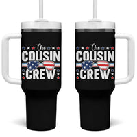 Funny The Cousin Crew 4th Of July Tumbler With Handle Patriotic American Family Matching - Wonder Print Shop