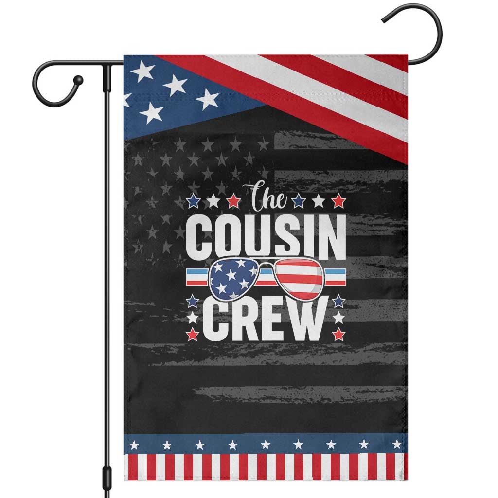 Funny The Cousin Crew 4th Of July Garden Flag Patriotic American Family Matching